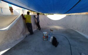 instalación liner piscina nuevo