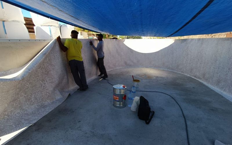 instalación liner piscina nuevo