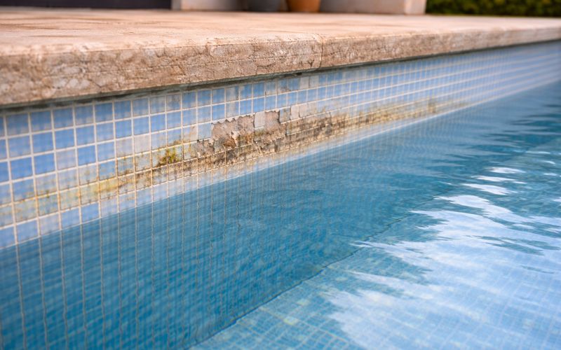 linea flotación liner piscina