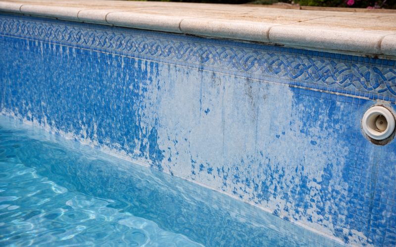 liner piscina decolorado desgaste color