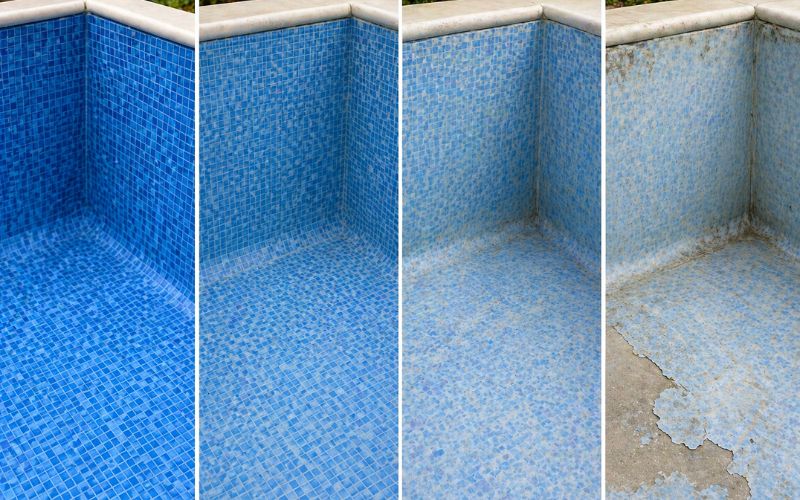 liner piscina desgaste progresivo paso del tiempo