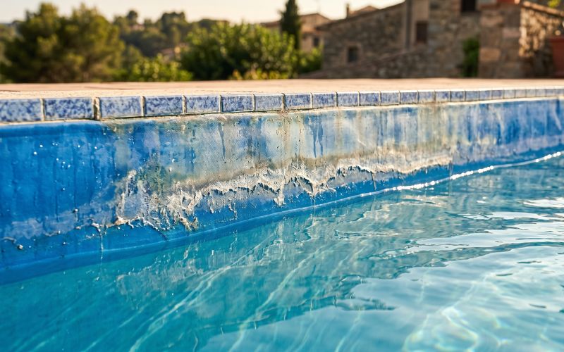 liner piscina linea flotación desgaste color