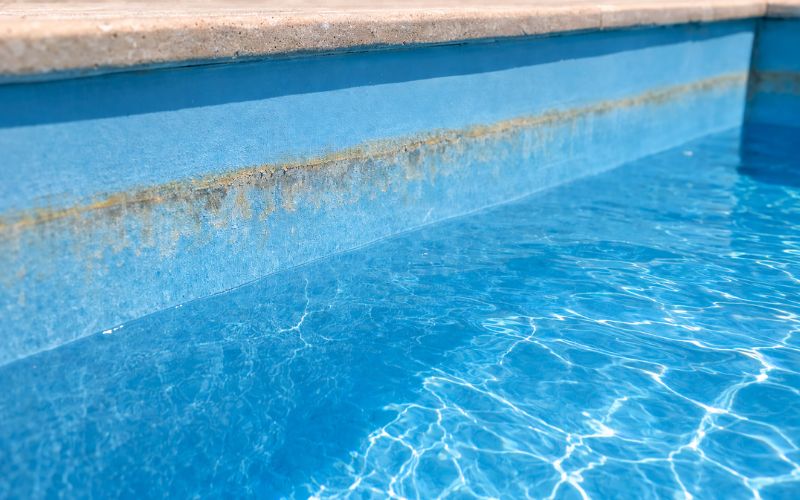 liner piscina linea flotación marcas acumuladas