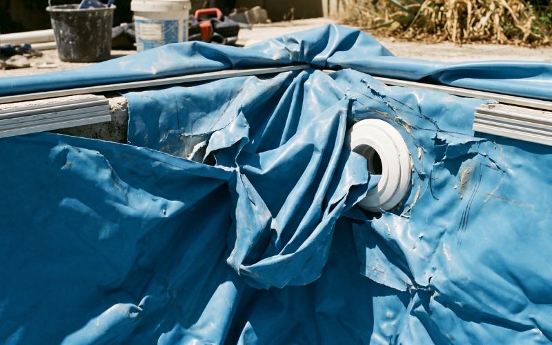 liner piscina mala colocación detalle ajuste