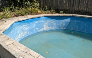 liner piscina rígido superficie envejecida