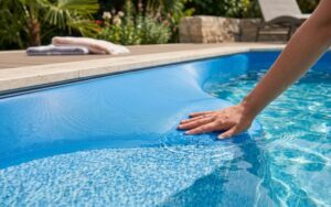 liner suave al tacto en piscina residencial