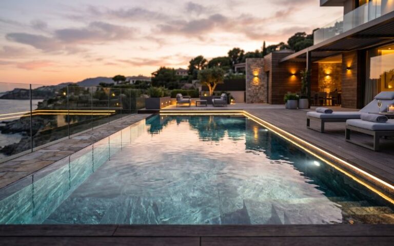 Cómo influye la iluminación de la piscina en el aspecto del liner