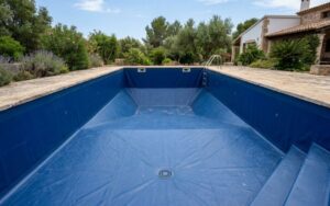 piscina liner vacía sin agua