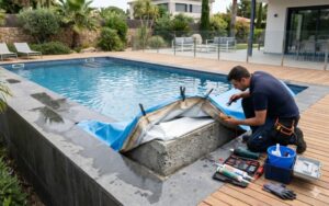 qué ocurre debajo del liner de una piscina con el paso de los años