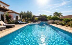 temperatura del agua afectando al liner de una piscina