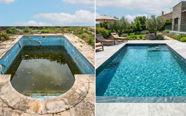 Cómo cambia una piscina después de sustituir un liner antiguo