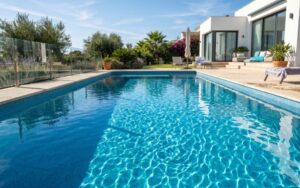 orientación de la piscina y liner