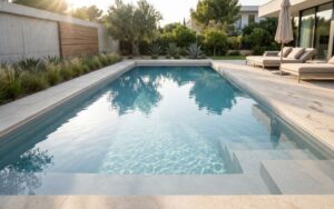 piscina con liner envejeciendo correctamente