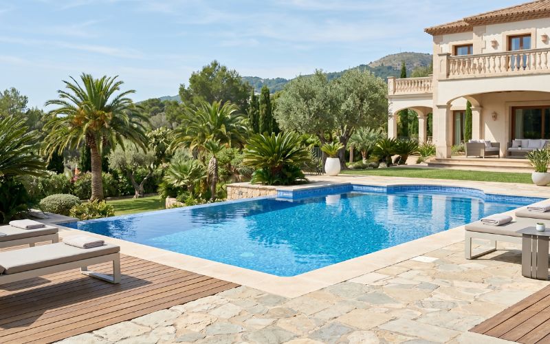 diferentes acabados de liner para piscinas