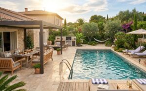 entorno exterior disfrutado tras renovar la piscina