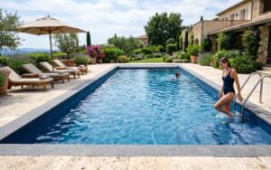 liner bien conservado en una piscina muy utilizada