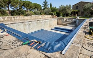 liner instalado en piscina rehabilitada
