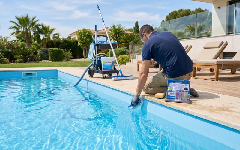 mantenimiento correcto de piscina con liner