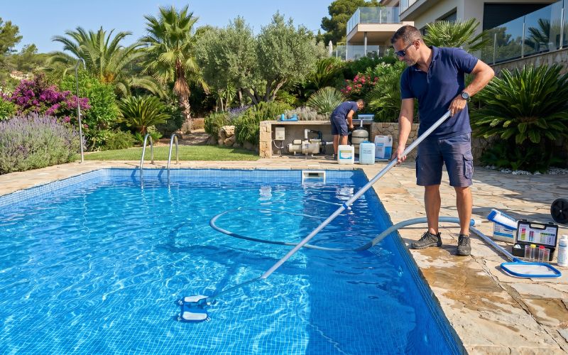 mantenimiento correcto de una piscina con liner