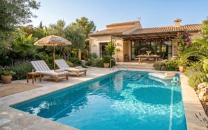 piscina familiar con revestimiento liner