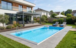 piscina mediana con revestimiento liner