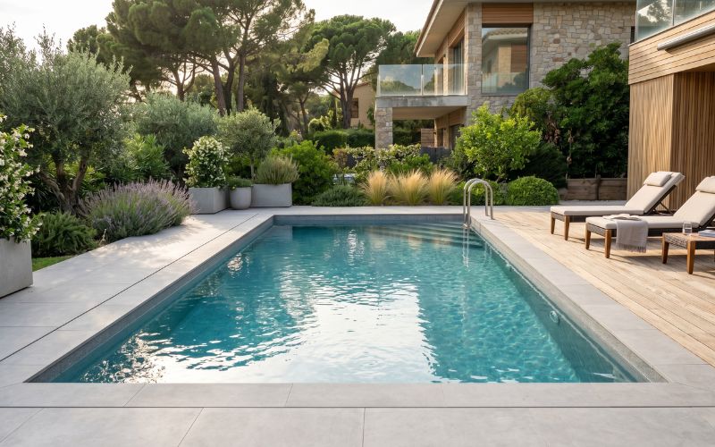 piscina renovada con liner nuevo