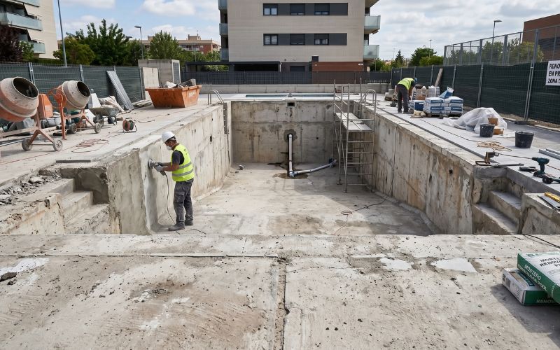 renovación de piscina manteniendo la estructura original